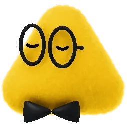 Alfred, a yellow OpenAI Dot character wearing round glasses and a bow tie.